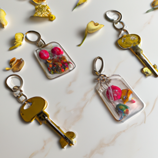 The Perfect Blend of Nature and Art: Our Preserved Flower and Gold Leaf Keychains